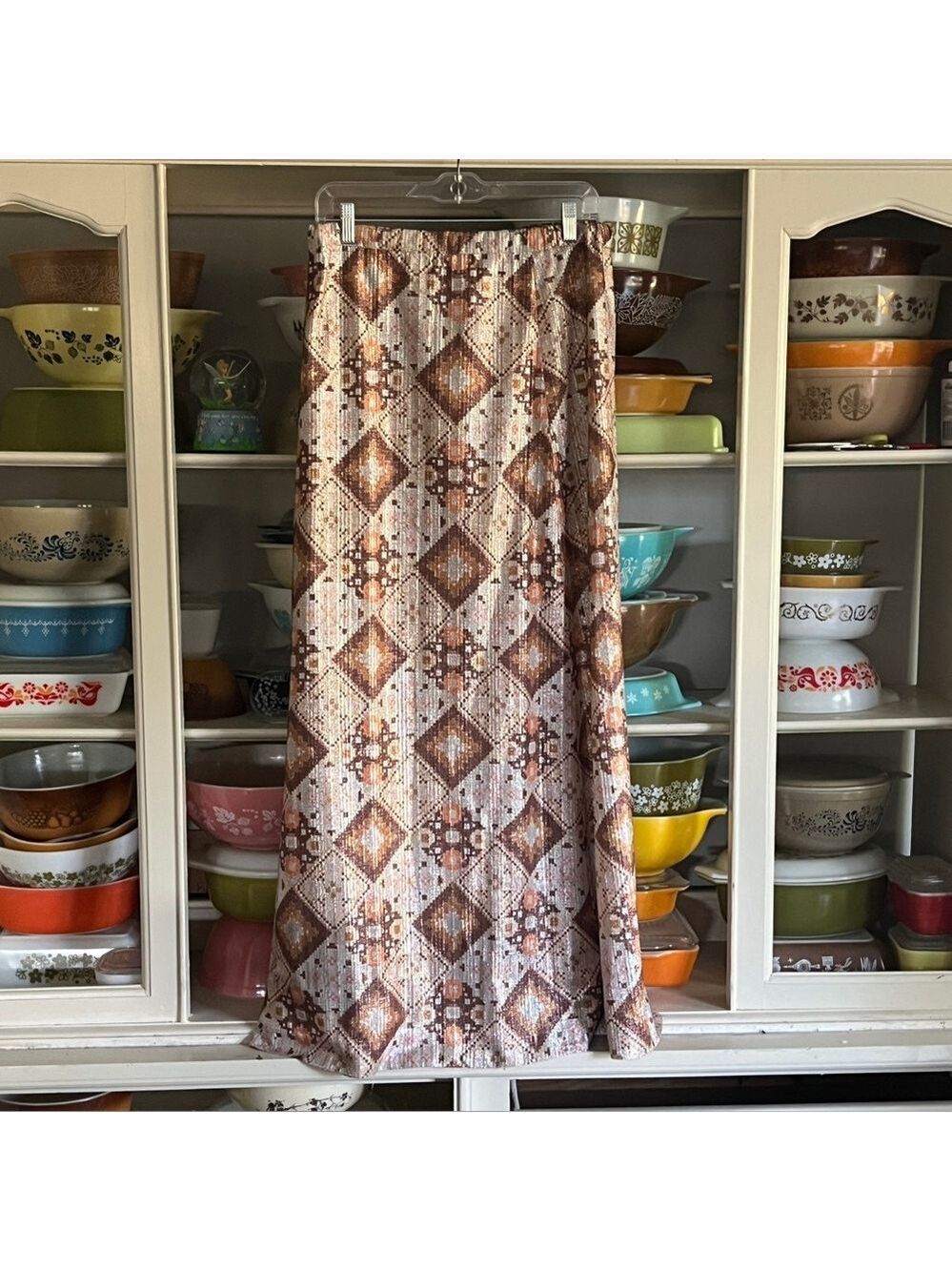 Vintage Midge Grant Metallic Maxi Skirt Made in USA Union Label - Size 12